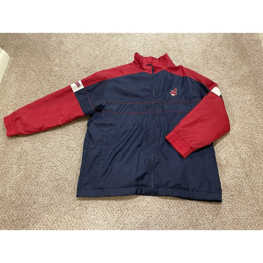 Vintage Rare 90s Cleveland Indians STARTER Jacket Men's XL Wahoo Baseball MLB